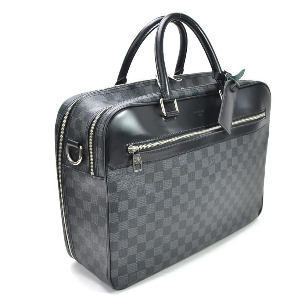 Louis Vuitton Handbag Black Damier Business Graphite Shoulder Bag Overnight
